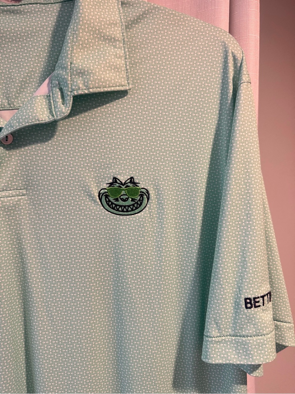 Peter Millar Bettinardi Fat Cat Green Golf Polo View 3